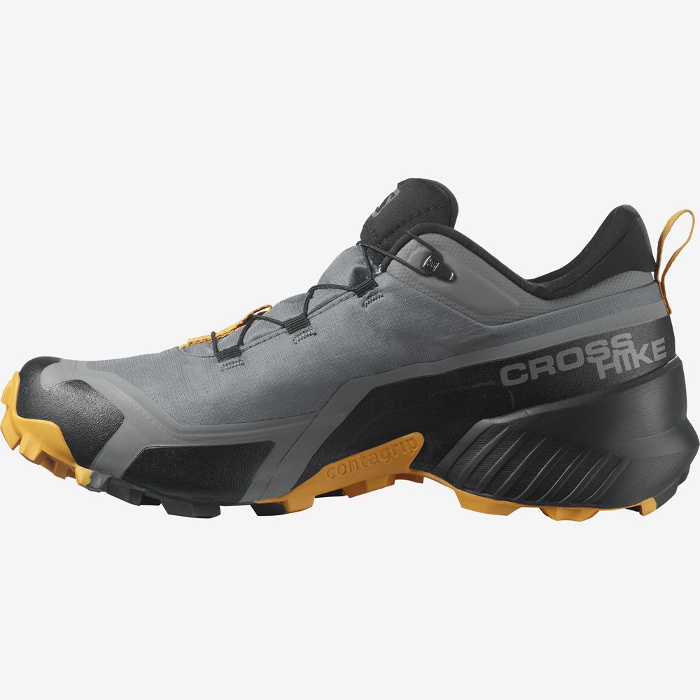 Zapatillas Trekking Salomon Hombre Gris - Salomon Argentina CROSS HIKE GORE-TEX,835672-YDF